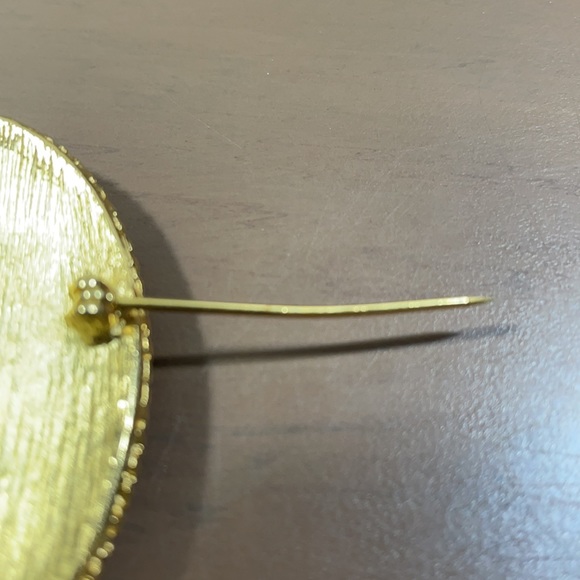 CRAFT Vintage Initial Brooch Pin with Clear Crystal Rhinestone Letter “J” - Picture 5 of 6